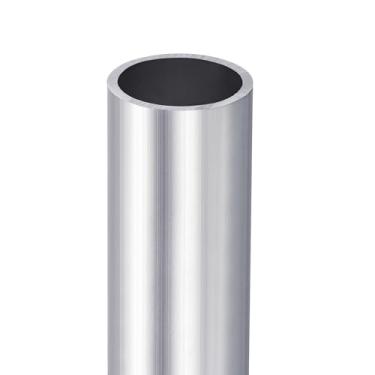 Imagem de DTGN Tubo redondo de alumínio de 9,9 x 2,2 x 1,9 cm (CxODxID) - 1 pacote - Bom para artesanato DIY - Tubo reto de alumínio 6063 - Prata