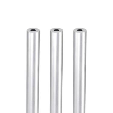 Imagem de DTGN Tubo redondo de alumínio de 25 x 0,7 x 0,3 cm (CxODxID) - Pacote com 3 - Bom para artesanato DIY - Tubo reto de alumínio 6063 - Prata