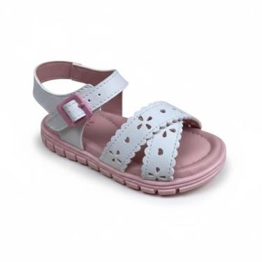 Imagem de Sandália Infantil Ortopasso Anatômica Menina, Branco, 27