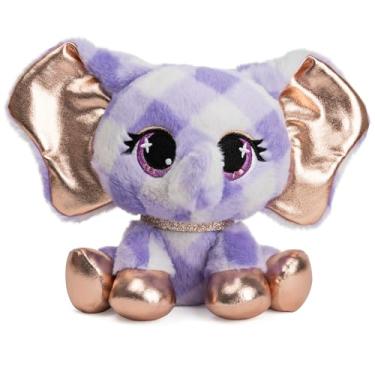 Imagem de P.Lushes Designer Fashion Pets Ella L’Phante Elephant Premium Stuffed Animal, Blue and Gold, 6”