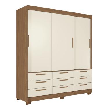 Imagem de Guarda Roupas Casal 3 Portas 9 Gavetas Uraí Andirá