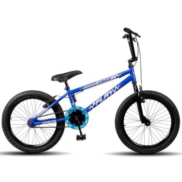 Imagem de Bicicleta Aro 20 BMX Infantil Flay Aro Aero Freio V-Brake Menino 6, 7, 8, 9, 10 + anos - Azul Escuro