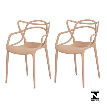 Imagem de Kit 2 Cadeiras Allegra Nude Sala Cozinha Jantar