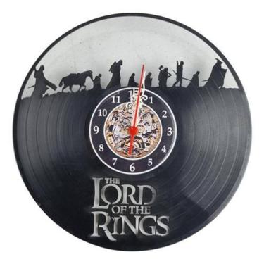 Imagem de Relógio Artesanal Em Disco De Vinil Senhor Dos Anéis
