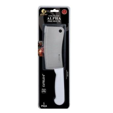Imagem de Cutelo 6'' Aço Inox - XPERT, Inox com Cabo Branca
