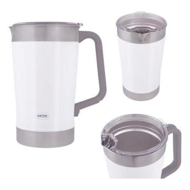 Imagem de Jarra Térmica Inox 1,9l Resistente Frio Quente Alça Jug - HOME22, Bran