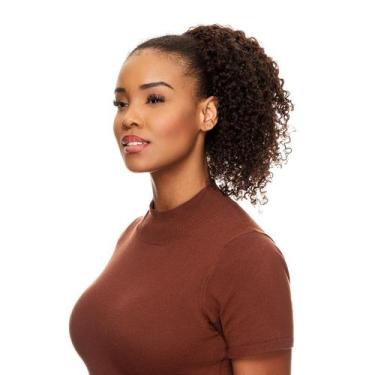 Imagem de Rabo de Cavalo Cabelo Natural Cacheado 40cm Textura Curly De Benguela 