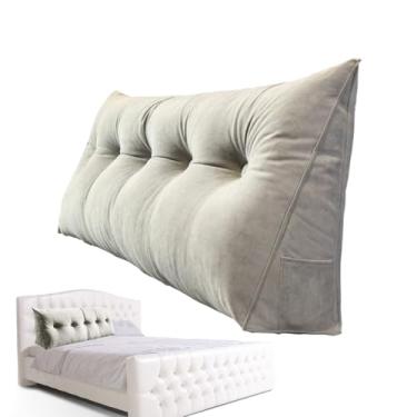 Imagem de Travesseiro Triangular para Cabeceira,Suporte Lombar Triangular em Espuma | Travesseiro Ortopédico de Suporte e Alívio para Dormir, Ler, Sentar, Sala de Estar, Quarto, Dormitório, Sofá,