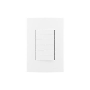 Imagem de Interruptor Duplo Simples Triplo MarGirius Sleek 10A com Placa 4x2 Bra