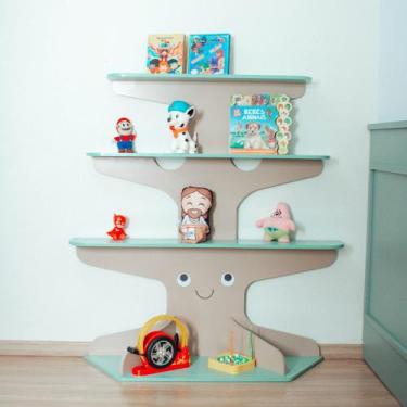 Imagem de Prateleira Infantil Árvore Design Decor Criativo Organização Quartinho