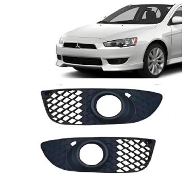 Imagem de Par Grade Moldura Lateral Lancer 2011 2012 2013 2014 2015 Preto