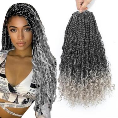 Imagem de Caixa de crochê Braids FIRSTCYH HAIR Boho 14 polegadas, 8 pacotes