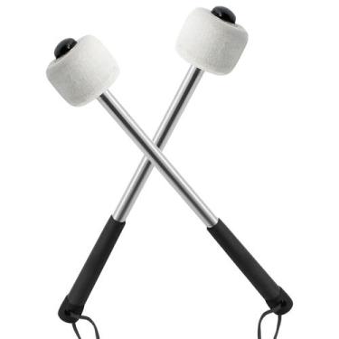 Imagem de Marching Bass Drum Mallets Luomorgo Wool Felt 30 cm, 2 unidades