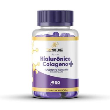 Imagem de Suplemento Alimentar Ácido Hialurônico + Colágeno 60 Cápsulas - TOPNUT
