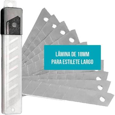Imagem de Lamina p/ estilete 18mm masterpint mp452 cx c/ 10 laminas - Masterprin