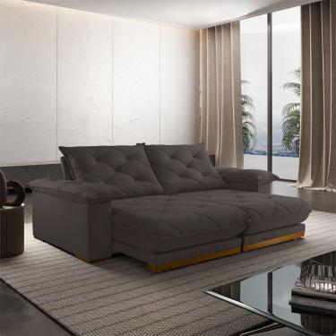 Imagem de Sofá Retrátil Marrocos 2,50m 04 Lugares Molas Ensacadas Txr Marrom