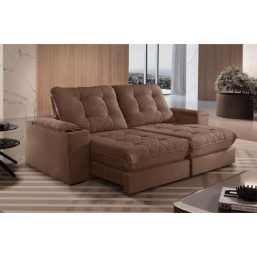 Imagem de Sofá Retrátil Botucatu 2,30m 04 Lugares Molas Ensacadas Txr Cobre