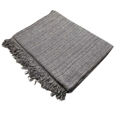 Imagem de Manta Grande Para Sofá Cama King 2 E 3 Lugares 3,00m X 1,80m Cobertor Protetor Gigante 100% Algodão Preto Mesclado K