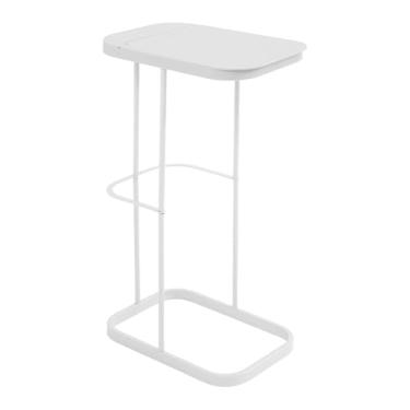 Imagem de Ioensy Suporte para saco de lixo, organizador moderno e decorativo para lixo externo, suporte para saco de lixo para reciclagem, cozinha, acampamento ao ar, Branco