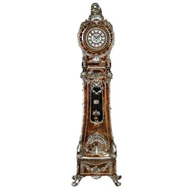 Imagem de Relógio de chão Relógio de chão para sala estar vertical Grande relógio antigo europeu Armário TV ao lado dos ornamentos