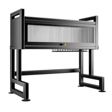 Imagem de Pilipane Escorredor de pratos multifuncional de aço carbono escorredor de pratos para cozinha organizador de armazenamento de bancada 85 x 30 x 80 cm