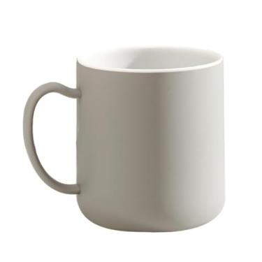 Imagem de ASEANAO Copo de enxaguante bucal de plástico, copo portátil, suporte de escova de dentes durável multiuso para banheiro e cozinha (cinza)