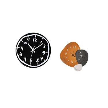 Imagem de Fenteer Relógio de Parede Moderno em Acrílico, Ornamento, Silencioso, Minimalista, Decorativo, para Cozinha, Escritório, Sala de Jantar, Quarto, Banheiro, Res