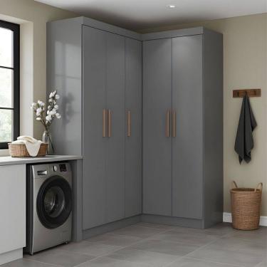 Imagem de Armário Multiuso Modulado Andes 5 Portas 12 Prateleiras Onix - Pnr Móveis