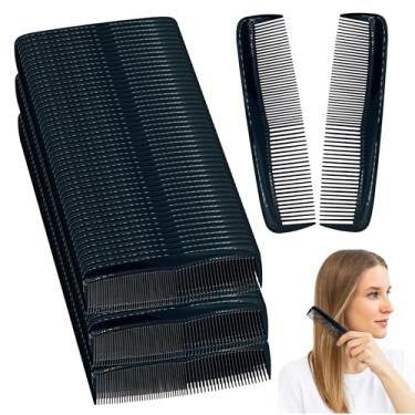 Imagem de 150 Pentes de cabelo preto a granel Pentes de bolso de plástico para vestir pente de dentes finos e largos a granel pentes pequenos de 12 cm para cabelo para mulheres, homens, família, hotel, viagem