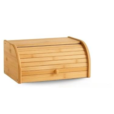 Imagem de Porta PãO De Bambu Com Tampa - Armazenamento De PãO Para Cozinha(Bambu)