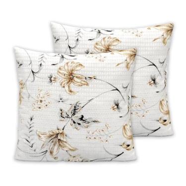 Imagem de Kit 2 Capas de Almofada Piquet Favinho 40x40 C/ Zíper - BEM ME QUER , 