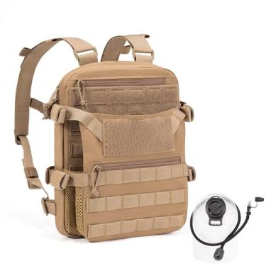 Imagem de CLTAC Mochila de hidratação MOLLE Tática Expansível ABP, Mochila de Hidratação ao Ar Livre para Homens, Treinamento, Caminhadas, Caça, Airsoft com bexiga de 2,5 L