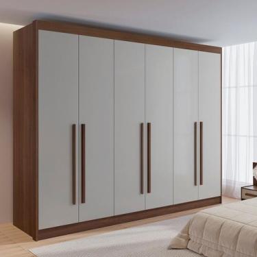 Imagem de Guarda Roupa Casal 6 Portas 6 Gavetas 100% Mdf Dobradiça Slow Zeus Plu