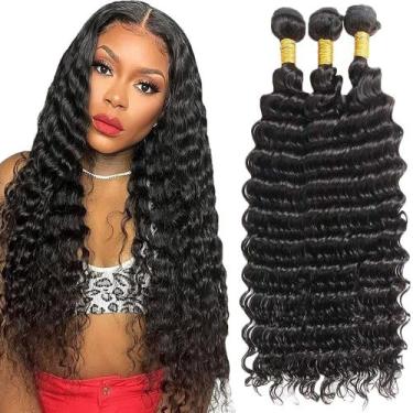 Imagem de Pacotes de cabelo MAMART Deep Wave Brazilian Virgin Human Hair