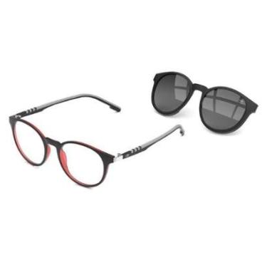 Imagem de Armação Óculos Mormaii Swap 2 M6071aft51  Parede Vermelho Fosco Clip On Polarizado-Unissex