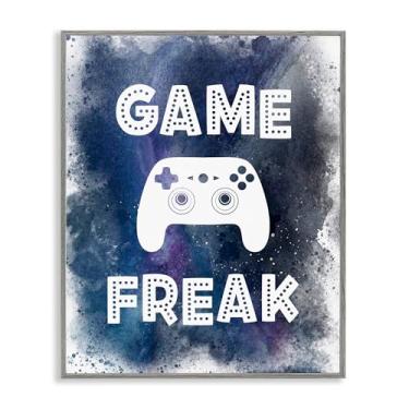 Imagem de Stupell Industries Arte giclée emoldurada Game Freak Splash cinza, design por Marcus Prime, 14 x 11