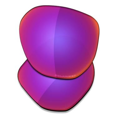 Imagem de SAUCER Lentes de reposição premium e protetores de nariz para óculos de sol Oakley Latch Alpha OO4128 de alta definição - Midnight Sun polarizado