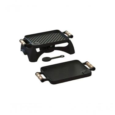 Imagem de Rechaud Bifeteira Álcool Dupla Face De Ferro Fundido 23X28Cm.