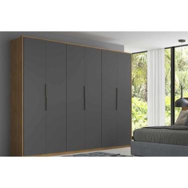 Imagem de Guarda Roupa Casal 6 Portas E 6 Gavetas Atrice Amendola/grafito - Demóbile