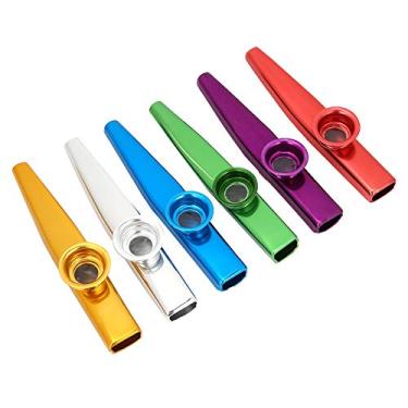 Imagem de Liga de Alumínio Portátil Kazoo Ukulele Guitarra Parceiro Fácil Aprender Instrumento Musical Acampamento Viajar 6 Pacote