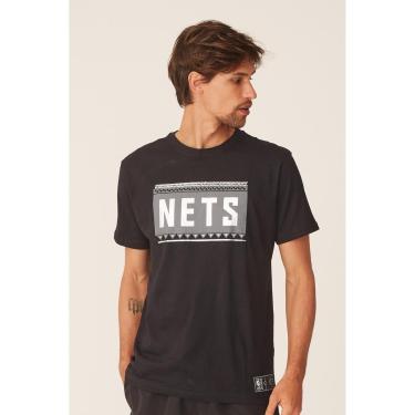 Imagem de Camiseta NBA Estampada Brooklyn Nets Casual Masculino-Masculino