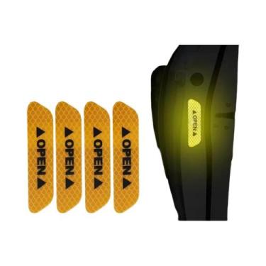Imagem de Adesivos Refletivos Para Portas De Carro 4PCS Fita De Aviso De Seguran