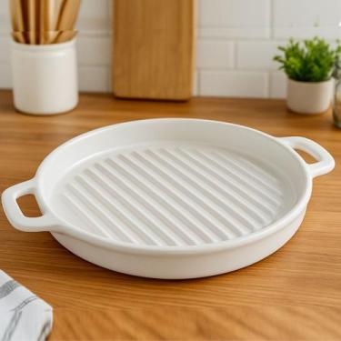 Imagem de Travessa Redonda Assadeira Petisqueira Servir Cerâmica 22cm - Gici Hom