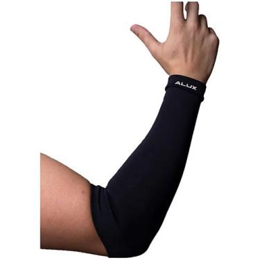 Imagem de Manguito para Antibraço com Proteção Solar Alux Curto Cor Preta Tam G 
