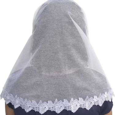 Imagem de Véu ccb ágata congregação cristã no brasil - Véus da Fer, Branco, Redo