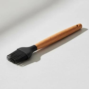 Imagem de Pincel De Silicone Com Cabo De Bambu Para Cozinha – Resistente Ao Calor Ideal Para Molhos Assados Confeitaria