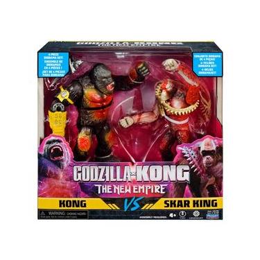 Imagem de 2 Bonecos Kong Vs Skar King De 15Cm Com Acessórios Godzilla