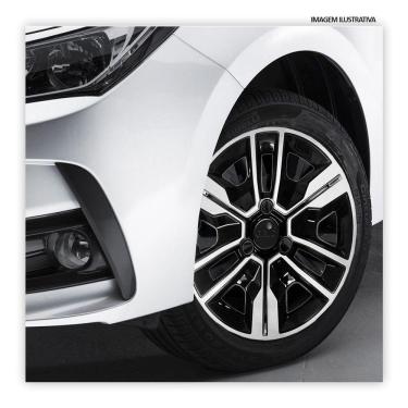 Imagem de Jogo De Calota Kwid Outsider 2023 Aro 14 Pressão Preto E Prata