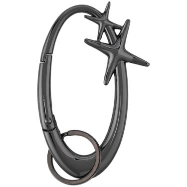 Imagem de GORGECRAFT 9,6 x 6,1 cm chaveiro mosquetão estrela bronze extra grande mosquetão brilhante liga de zinco fechos de chave karibiner material de liga mínima para bolsa de carro bolsa mochila pingentes
