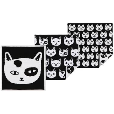 Imagem de Conjunto de 3 panos de prato felinos de malha fina da Danica Jubilee